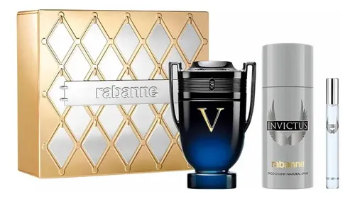 . Kit Paco Rabanne Invictus Victory Elixir Parfum 3Pçs