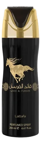 .. Spray Lattafa Qaed Al Fursan Preto 200Ml