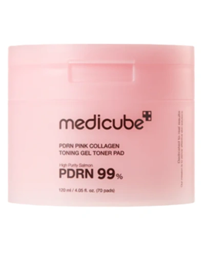.. A Medicube Pdrn Pink Collagen Toning Gel Toner Pad 120ml