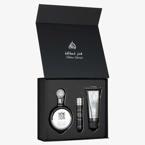 Kit Lattafa Fragrance Gift Fakhar Black 3pçs